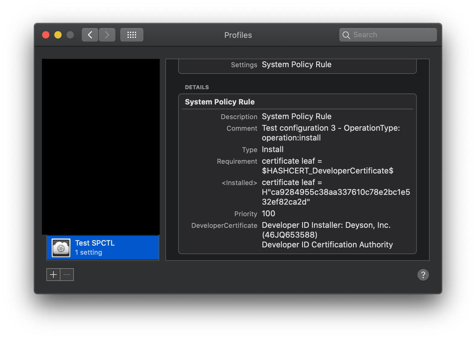 Policy Database Table Manipulating the System Policy Database with Configuration Profiles ...